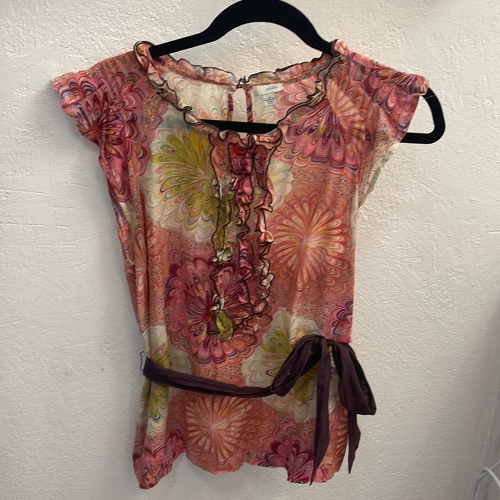 Anthropologie Odille Top with belt
